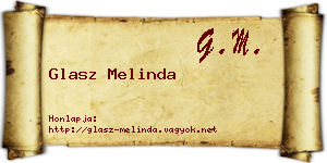 Glasz Melinda névjegykártya